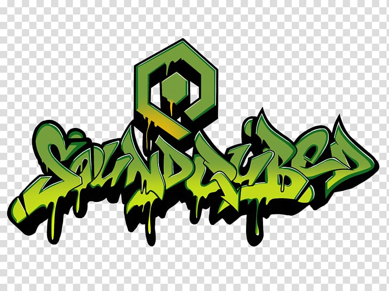 Sound Cubes graffiti, SoundQubed Logo Wall decal Sticker, graffity transparent background PNG clipart