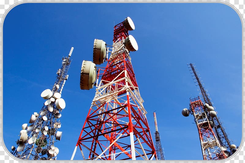 Telecommunications tower Mobile Phones LTE Microwave transmission, mobile tower transparent background PNG clipart