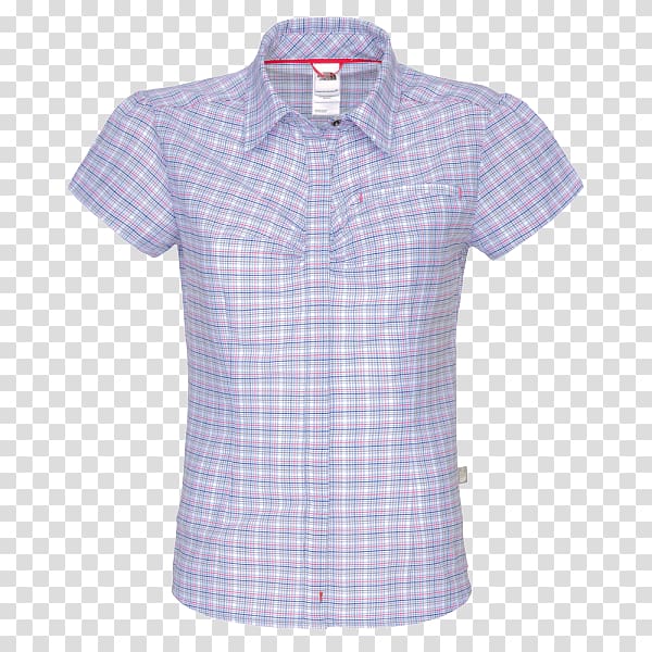 Dress shirt T-shirt Clothing The North Face, plaid shirts for women transparent background PNG clipart