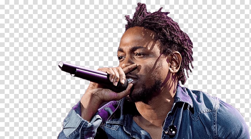 man holding microphone, Kendrick Lamar on Stage transparent background PNG clipart