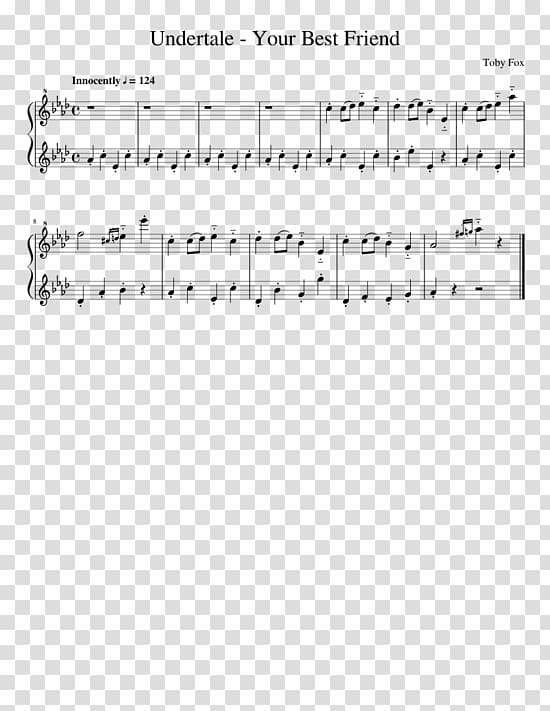 Sheet Music Undertale Piano MuseScore, sheet music transparent background PNG clipart