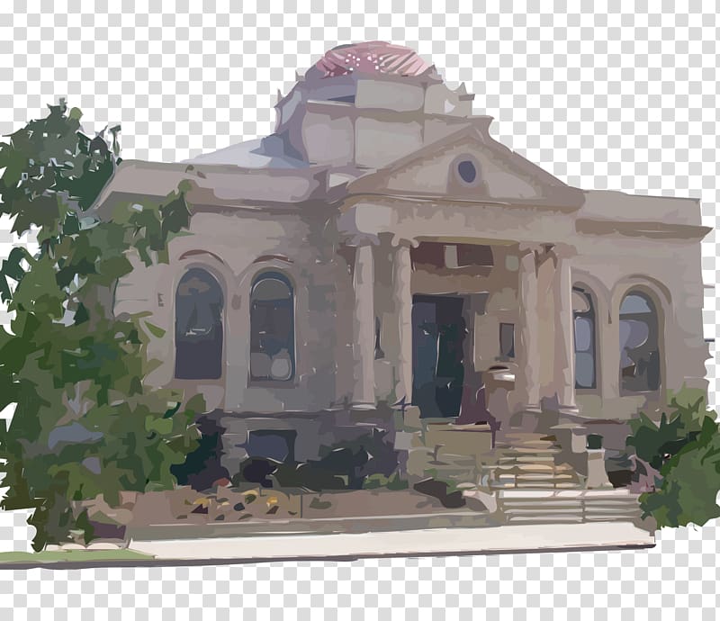 Carnegie library Building graphics, building transparent background PNG clipart