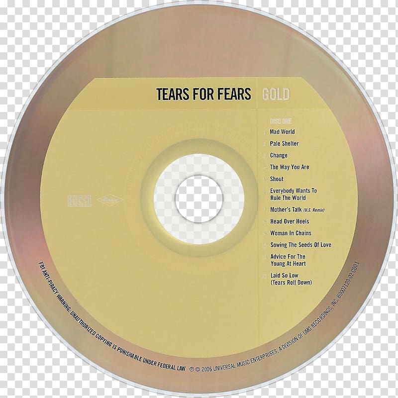 Gold compact disc Tears for Fears Gold compact disc Album, Clubby transparent background PNG clipart