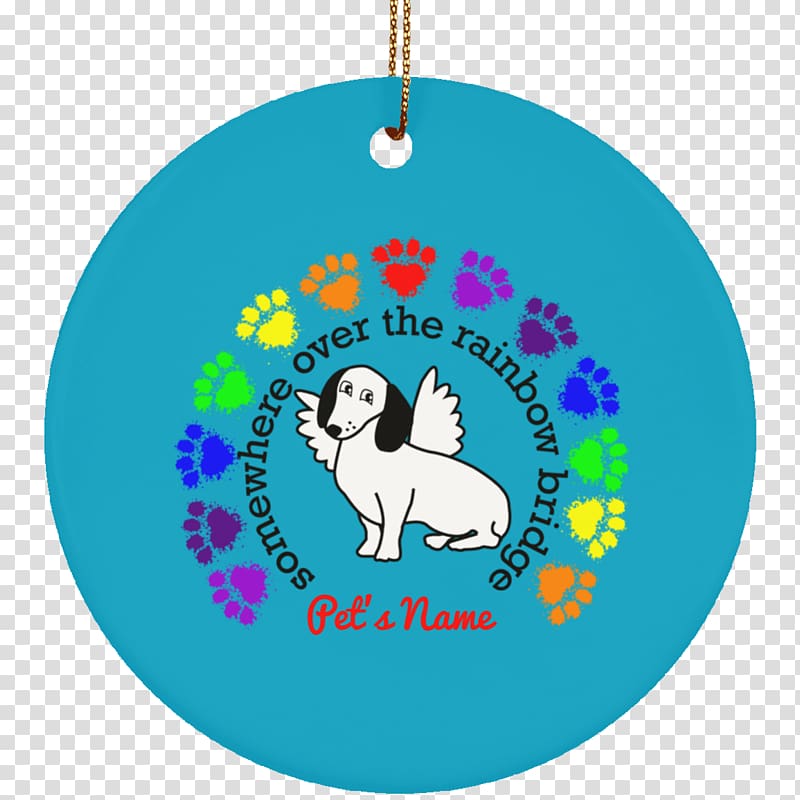 Rainbow Bridge Christmas ornament Ceramic Dachshund, dynamic circle line transparent background PNG clipart