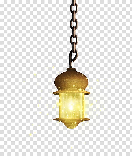 turned-on hanging lamp, Electric light Lamp Lantern, Decorative street lamp transparent background PNG clipart
