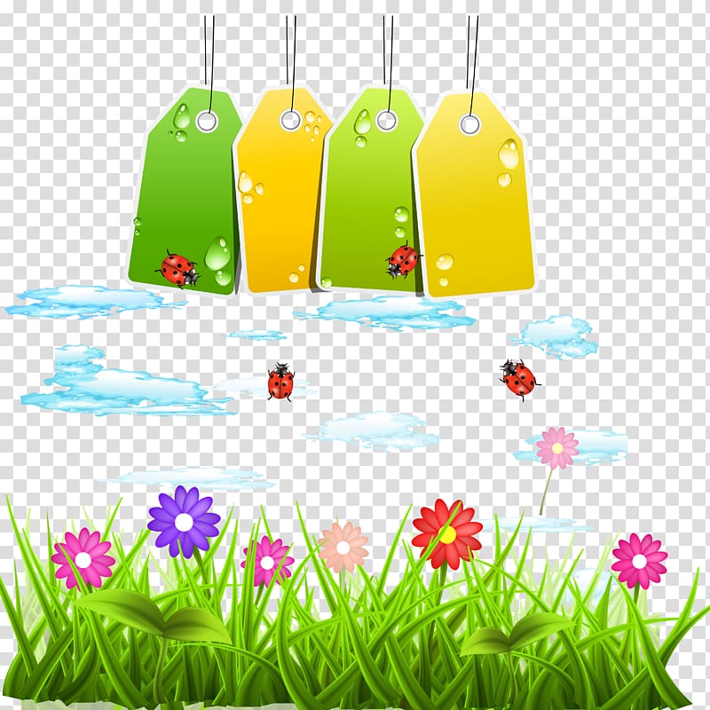 Environmental protection Euclidean , Spring on the new blank tag material transparent background PNG clipart