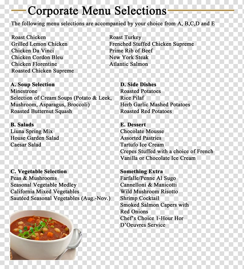 Menu Food Brochure LIUNA Station LIUNA Gardens, Western Restaurant transparent background PNG clipart