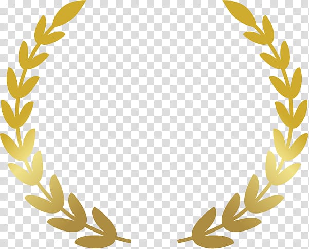 gold leaves template, Laurel wreath Award Bay Laurel, award transparent background PNG clipart