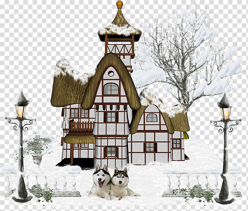 Painting , Cartoon drawing castles and husky transparent background PNG clipart
