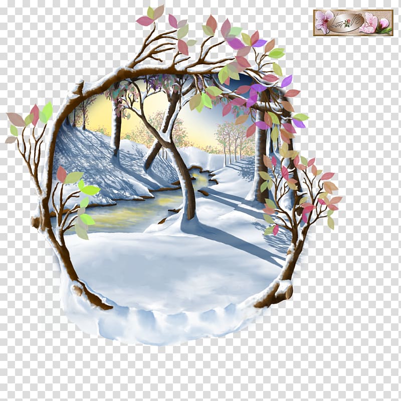 Tree Twig Frames Flower, fantasy world transparent background PNG clipart