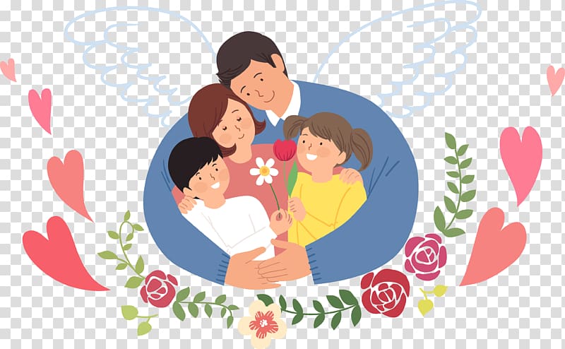 The family loves each other transparent background PNG clipart
