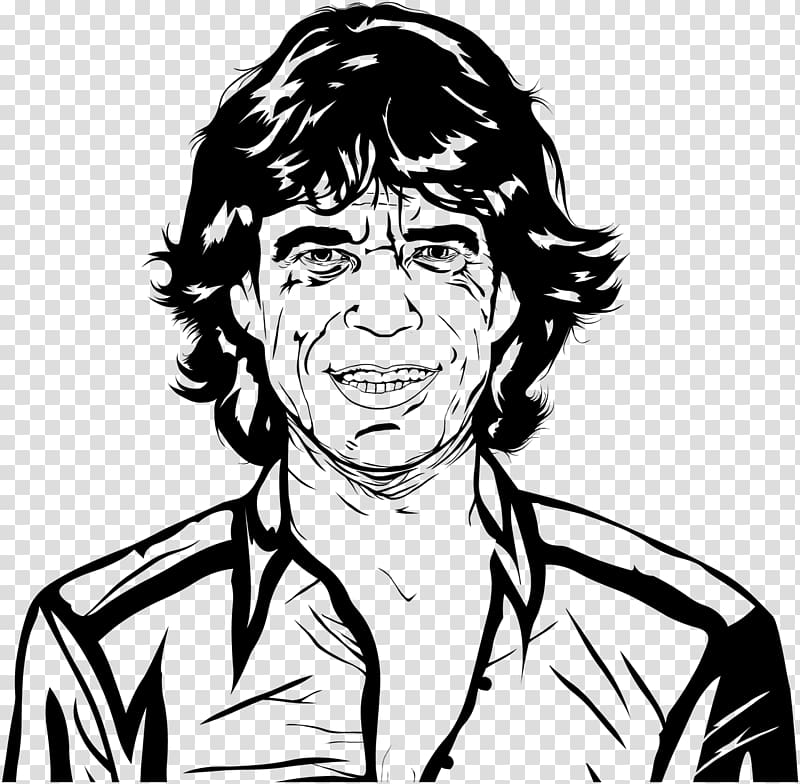Mick Jagger Drawing Music Line art Sketch, painting transparent background PNG clipart