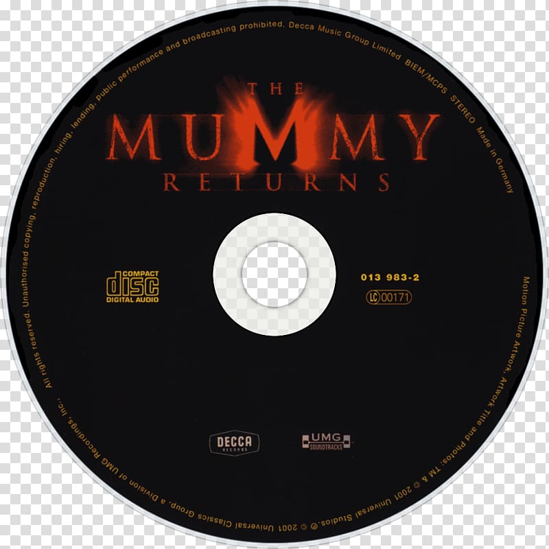 Compact disc Film poster Posterazzi, The Mummy transparent background PNG clipart