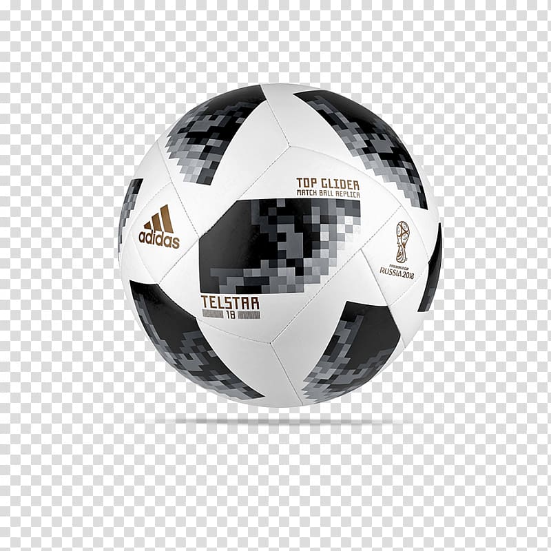 black and white soccer ball, 2018 FIFA World Cup Adidas Telstar 18 Ball, adidas transparent background PNG clipart
