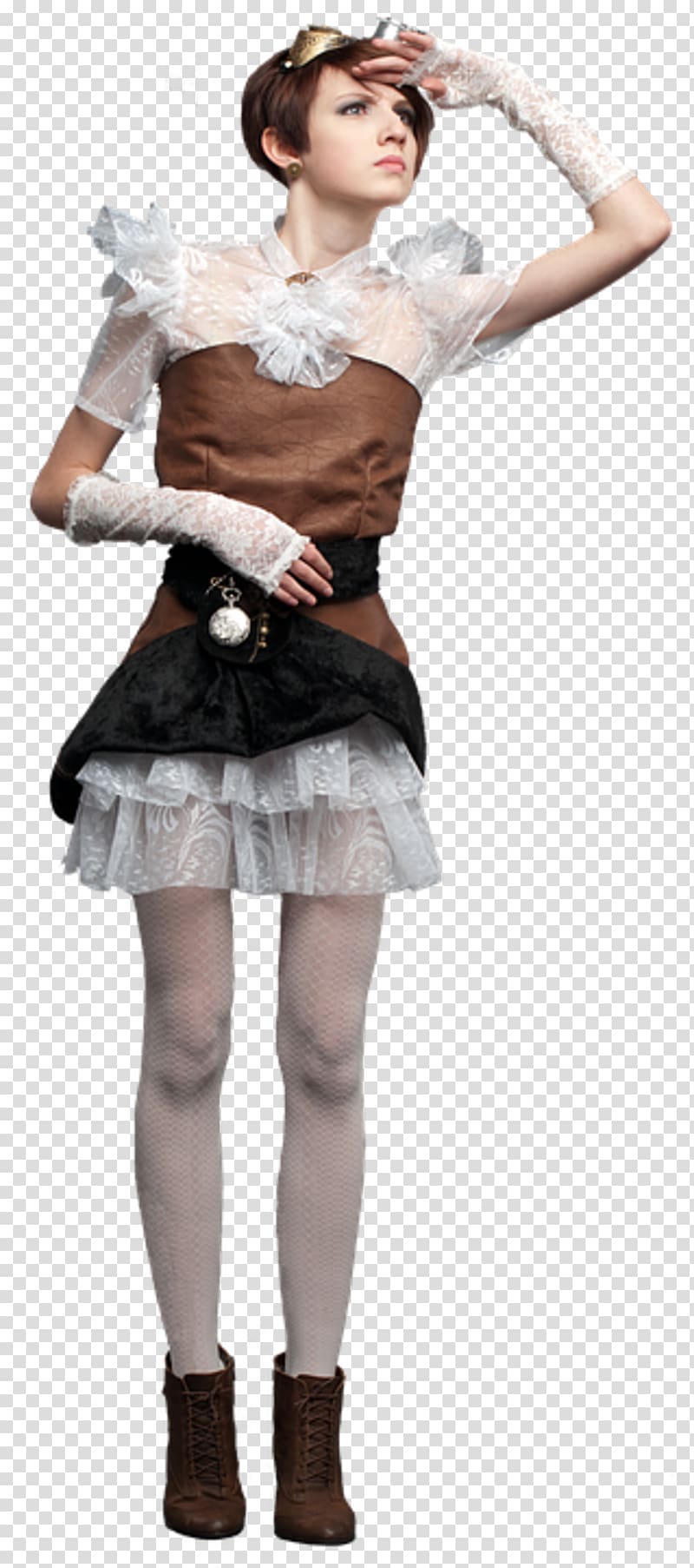 Steampunk fashion Costume Clothing, woman transparent background PNG clipart