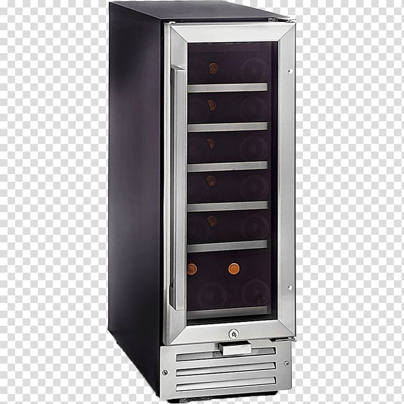 Wine cooler Refrigerator Bottle Stainless steel, Wine Cooler transparent background PNG clipart