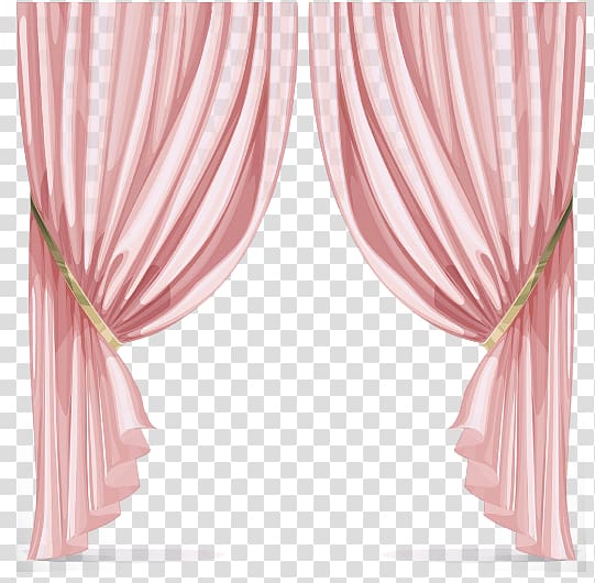 pink curtain, Window Curtain , Pink curtains transparent background PNG clipart