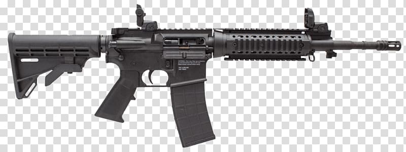 AR-15 style rifle Firearm M4 carbine Bushmaster XM-15, assault rifle transparent background PNG clipart