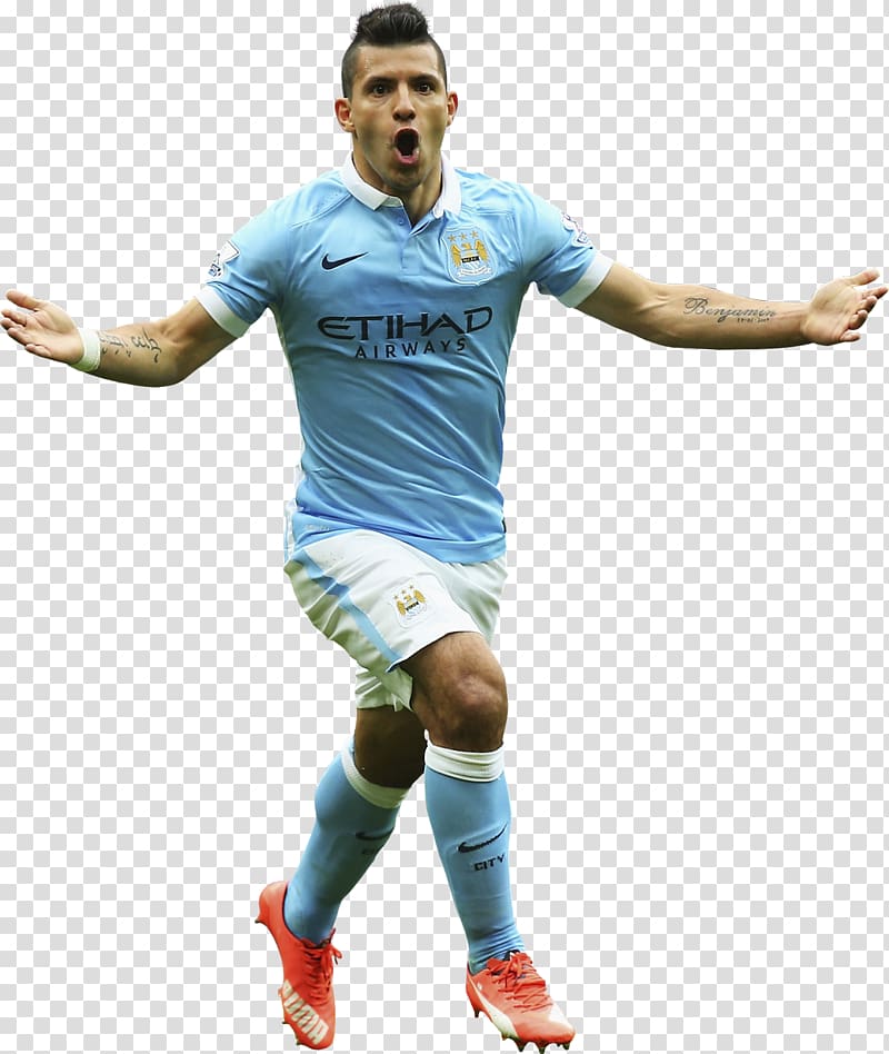 Team sport Football player T-shirt, sergio aguero transparent background PNG clipart