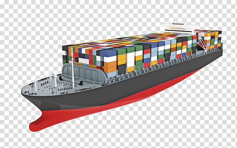 Cargo ship Freight transport Container ship Intermodal container, imported transparent background PNG clipart