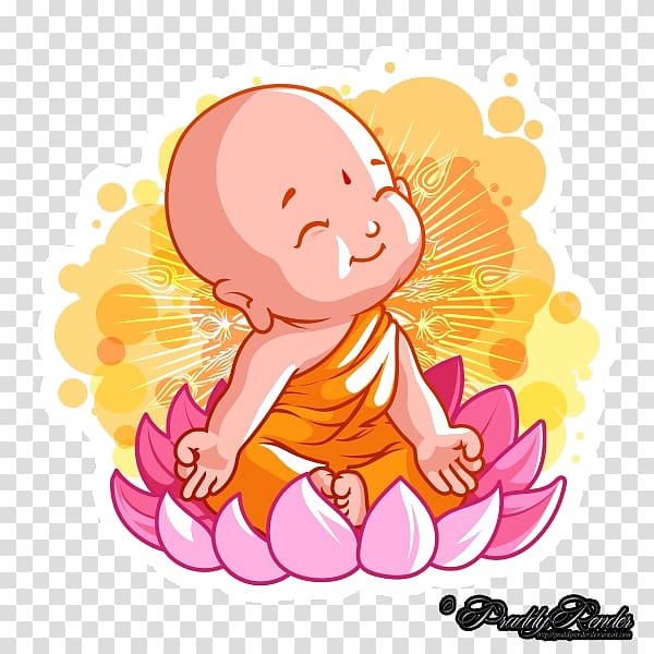 Lotus position Cartoon Buddhism, Buddhism transparent background PNG clipart