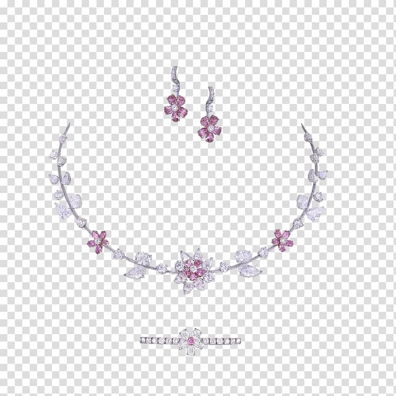 Necklace Earring Jewellery Moussaieff Red Diamond Carat, necklace transparent background PNG clipart
