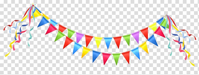Party Birthday , Party Streamer , assorted-color pennant illustration transparent background PNG clipart