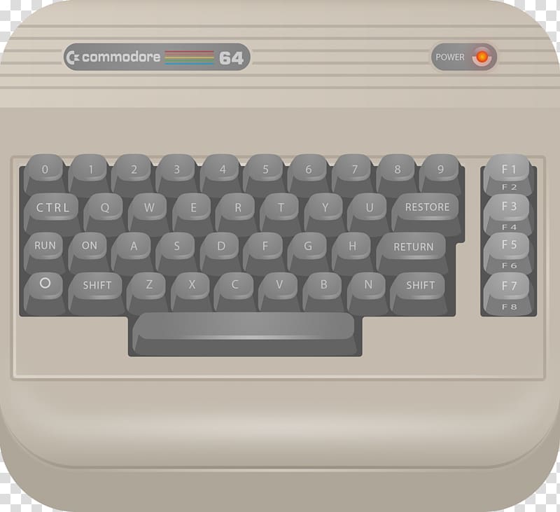 Commodore 64 Computer keyboard Commodore International Computer Icons, Computer transparent background PNG clipart