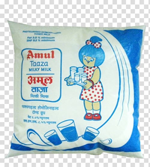 Milk bag Buttermilk Amul Toned milk, milk transparent background PNG clipart