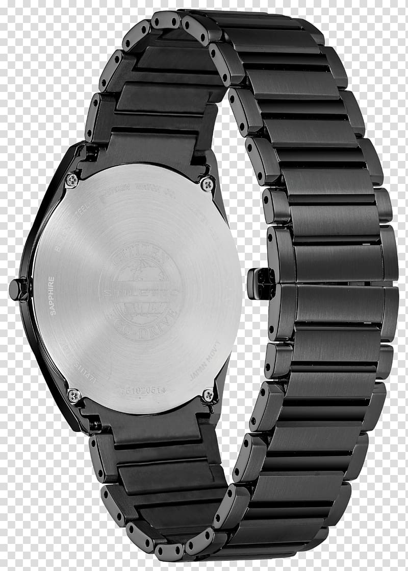 Eco-Drive Stainless steel Watch strap, watch transparent background PNG clipart