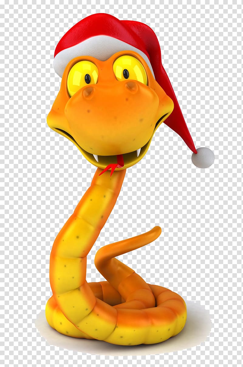 Snake Vipers Illustration, Snake wearing Christmas hats transparent background PNG clipart