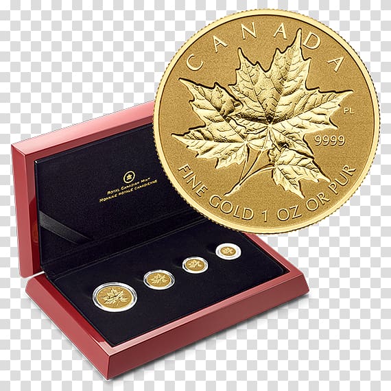 Coin Canada Maple leaf Gold Sugar maple, silver leaf transparent background PNG clipart