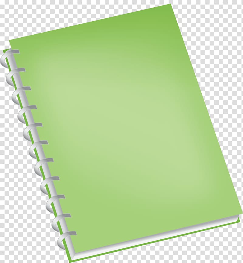 green spring notebook , Green Notebook transparent background PNG clipart