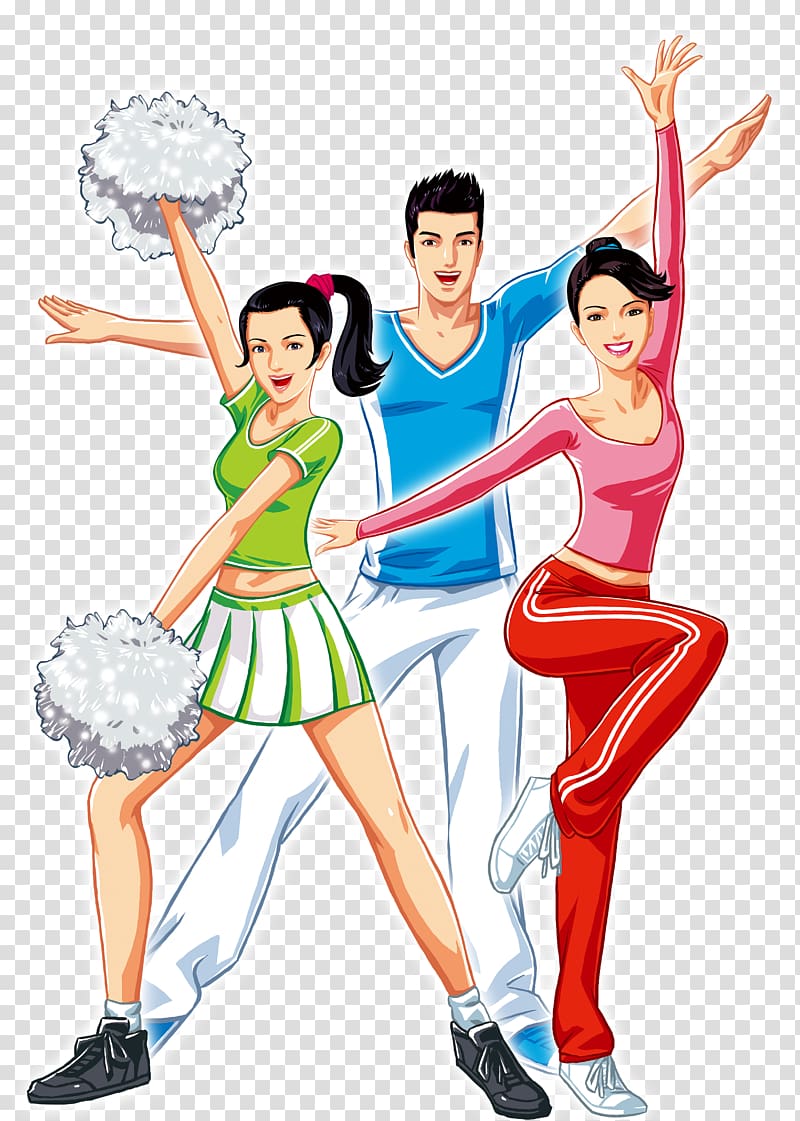 Cartoon Poster Dance, Gymnastics Cheerleading transparent background PNG clipart