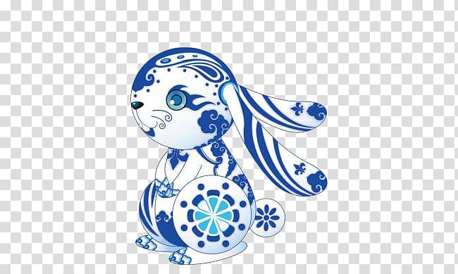 European rabbit Chinese zodiac Holz-Hase, Cartoon rabbit transparent background PNG clipart