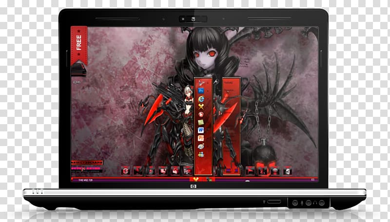 Netbook Laptop Black Rock Shooter Electronics Anime, Laptop transparent background PNG clipart