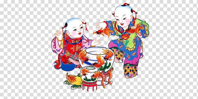Chinese New Year New Year Happiness Chinese calendar, China Doll der transparent background PNG clipart