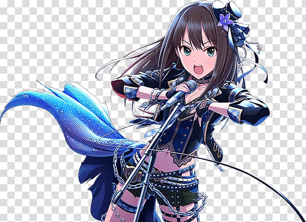 The Idolmaster Cinderella Girls Rin Shibuya Rendering Anime, Anime, black  Hair, manga, cartoon png