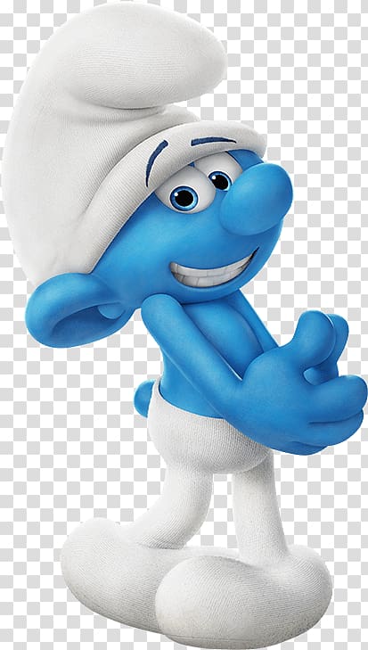 Smurfs illustration, Clumsy Smurf Looking Guilty transparent background PNG clipart