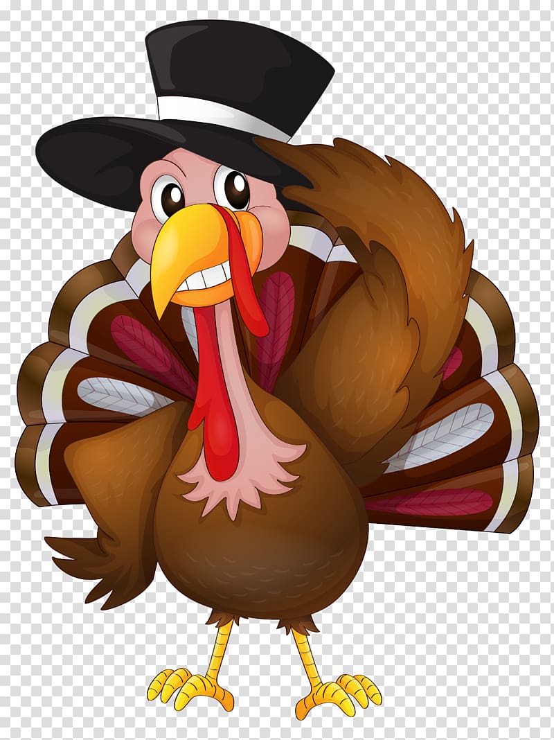 turkey illustration, The Turkey Trot Thanksgiving Coloring Book, Thanksgiving Turkey with Hat transparent background PNG clipart
