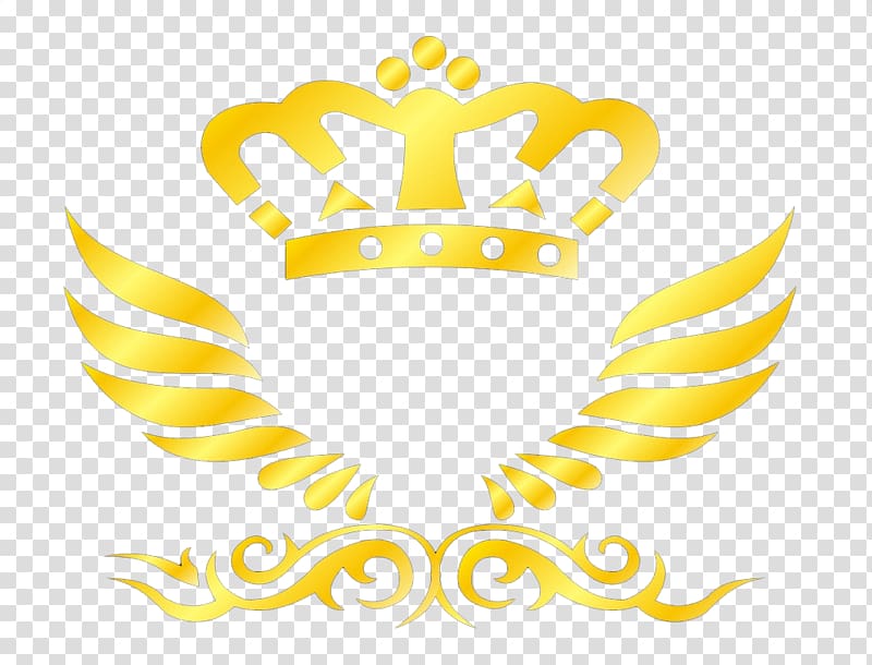 gold crown illustration, Crown Gold, Wings crown transparent background PNG clipart
