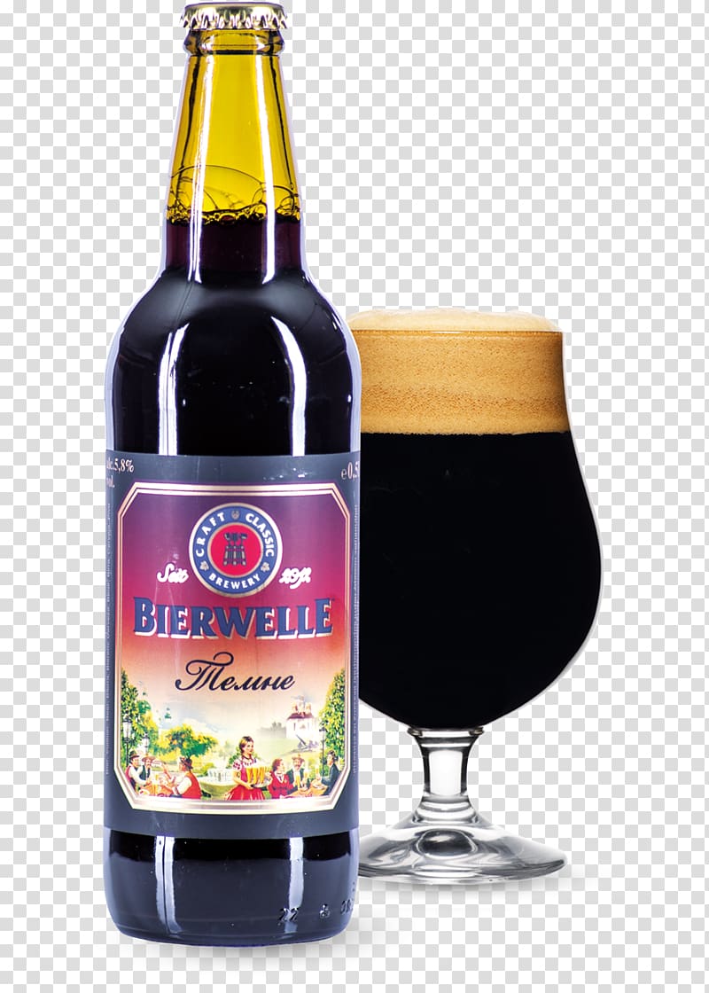 Ale Beer bottle Пиво Bierwelle Stout, beer transparent background PNG clipart