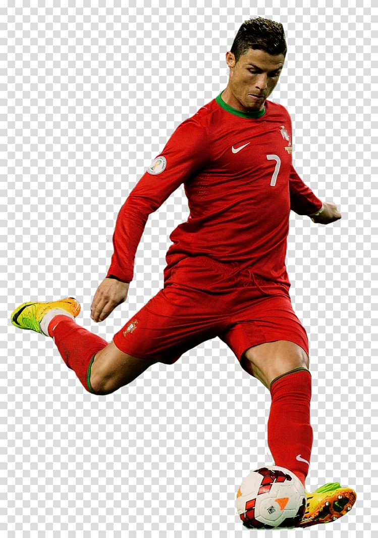 men's red long-sleeved soccer jersey and shorts, Portugal national football team Real Madrid C.F. UEFA Euro 2016 La Liga, Red Cristiano Ronaldo Portugal Nt transparent background PNG clipart
