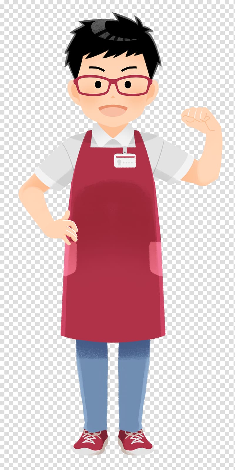 Cartoon Second-hand shop, staff member transparent background PNG clipart