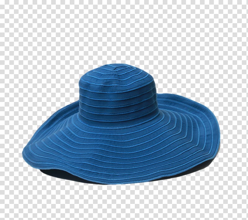 Sun hat Cobalt blue, beach hat transparent background PNG clipart