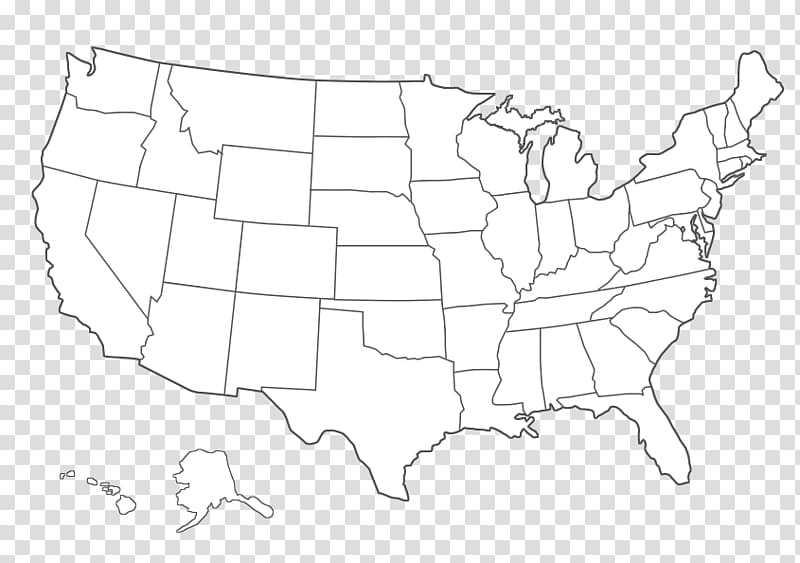 United States Blank map Black and white , Firstclass Warwick transparent background PNG clipart