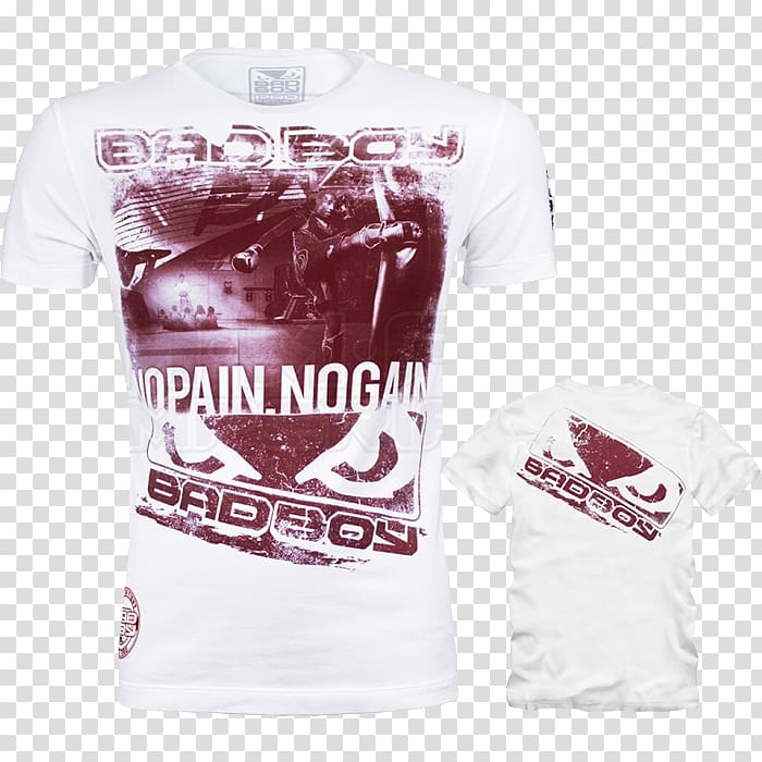T-shirt Футболка Bad boy Bad Boy Bad Boy Script T Shirt by Bad Boy MMA Fightwear Clothing, no pain no gain transparent background PNG clipart
