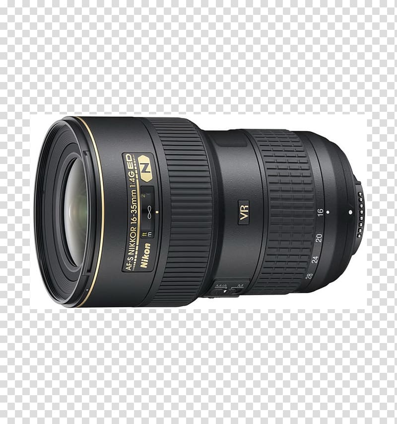 Nikon Nikkor 16, 35mm F/4.0 Nikon AF-S DX Nikkor 35mm f/1.8G Wide-angle lens Camera lens, camera lens transparent background PNG clipart