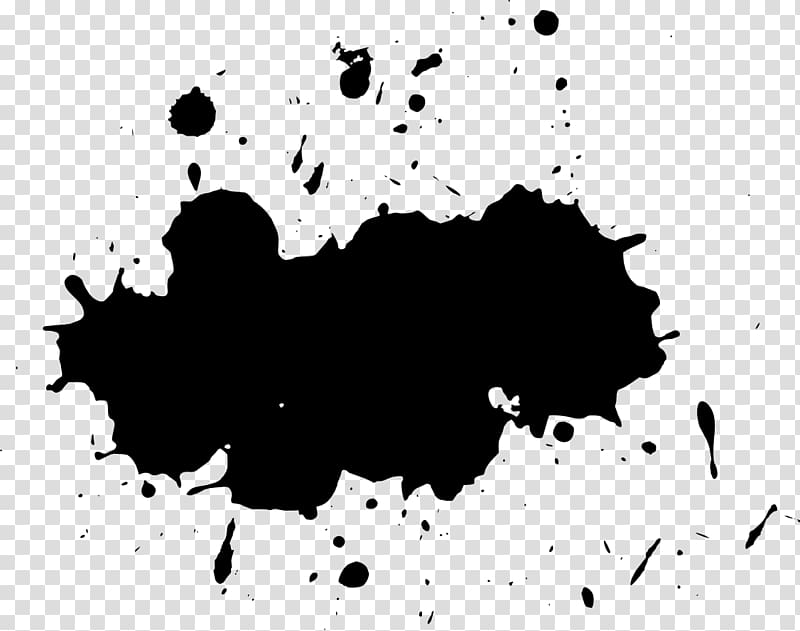 black ink splatter, Ink, splatter transparent background PNG clipart
