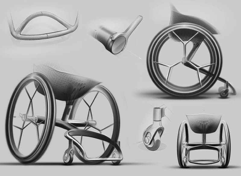 Wheelchair 3D printing Prototype Design studio, wheelchair transparent background PNG clipart